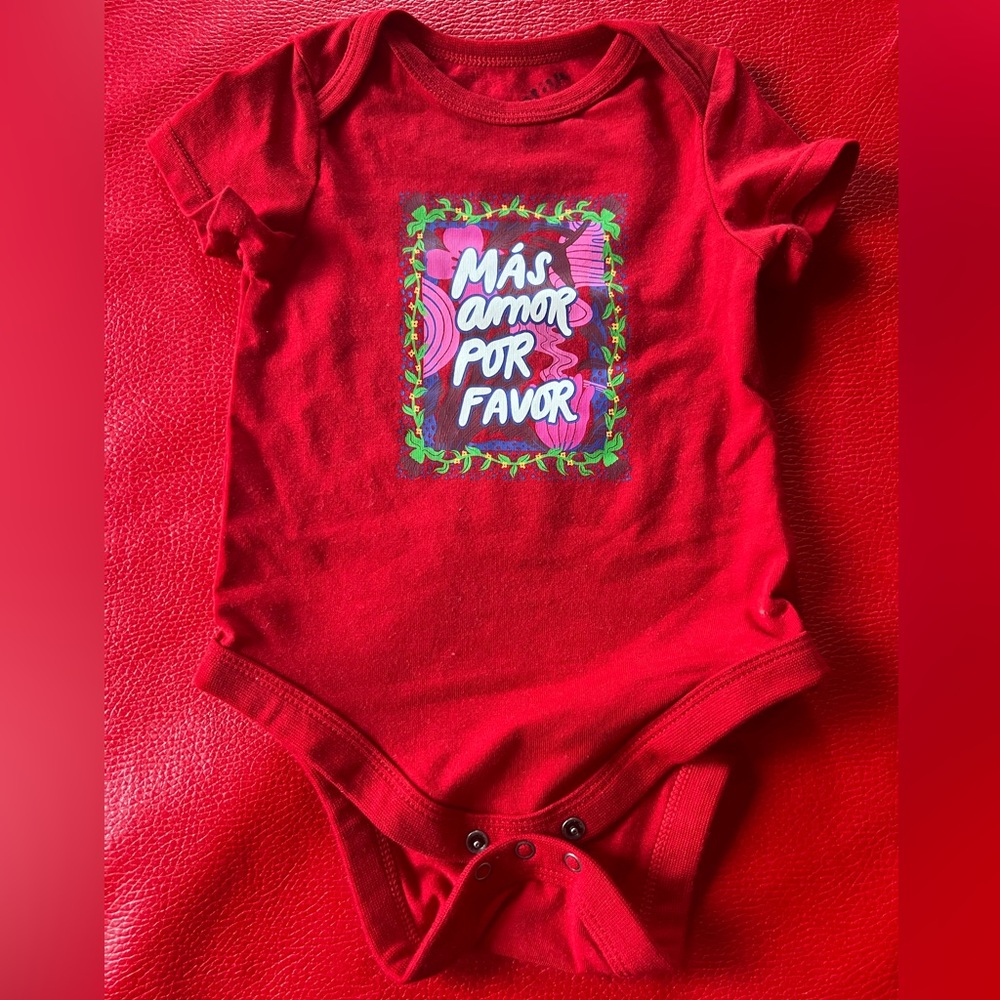 3-6mo Mas Amor Onesie